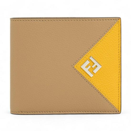 26FW 펜디 FF 바이폴드 월렛 7M0169 B09X F1X5F BEIGE YELLOW DOM