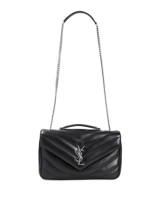 25FW 생로랑 루루 미디움 마테라쎄 램스킨 숄더백 801439AAE4Y1000 Black