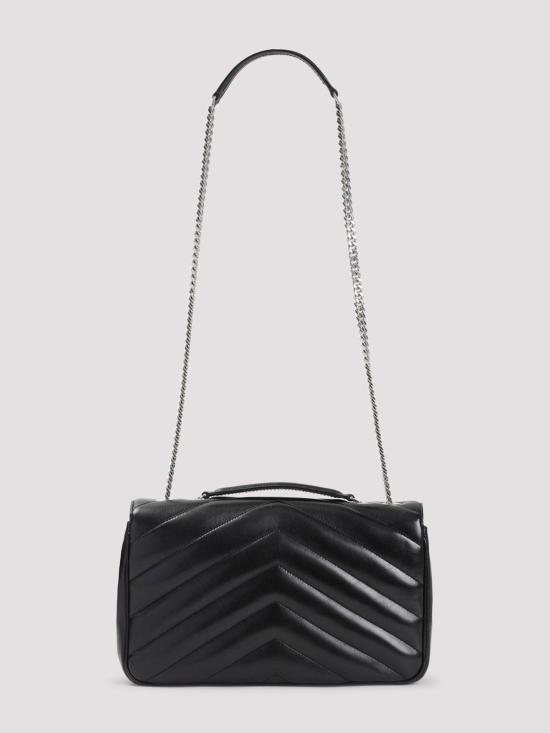 25FW 생로랑 루루 미디움 마테라쎄 램스킨 숄더백 801439AAE4Y1000 Black - SAINT LAURENT