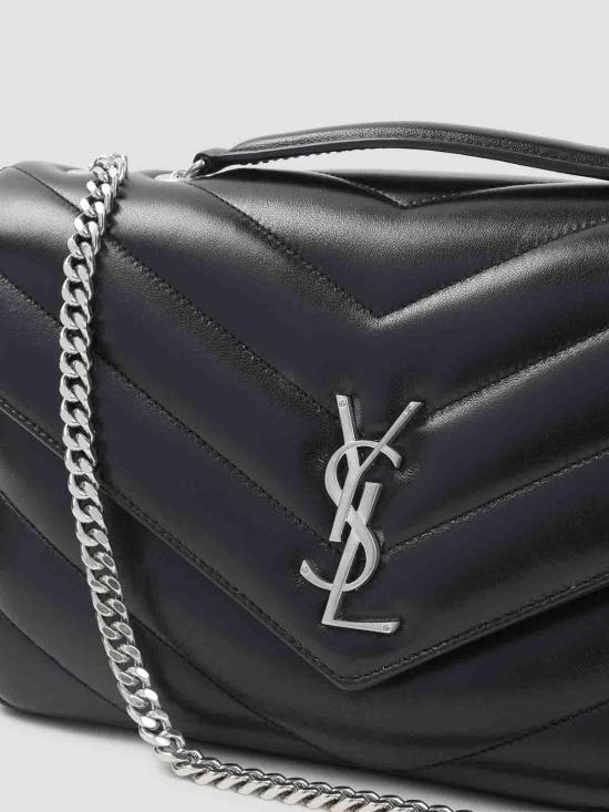 25FW 생로랑 루루 미디움 마테라쎄 램스킨 숄더백 801439AAE4Y1000 Black - SAINT LAURENT
