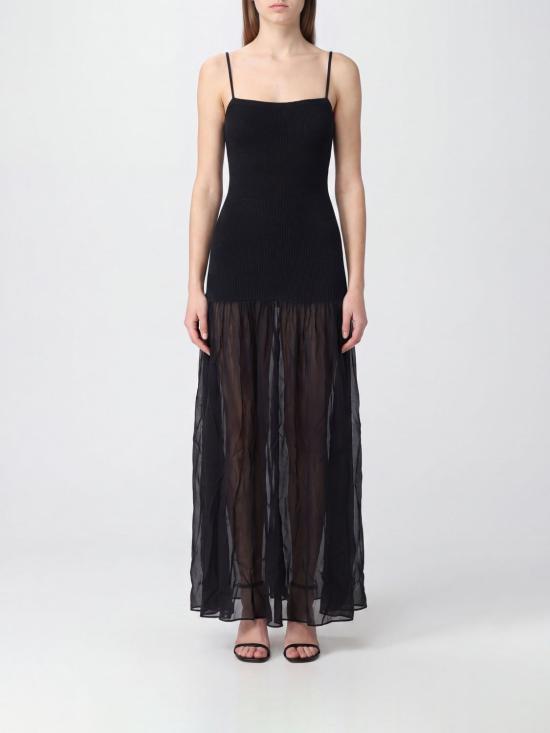 26SS 훈자 지 롱 원피스 DHYBRIDCRG Black