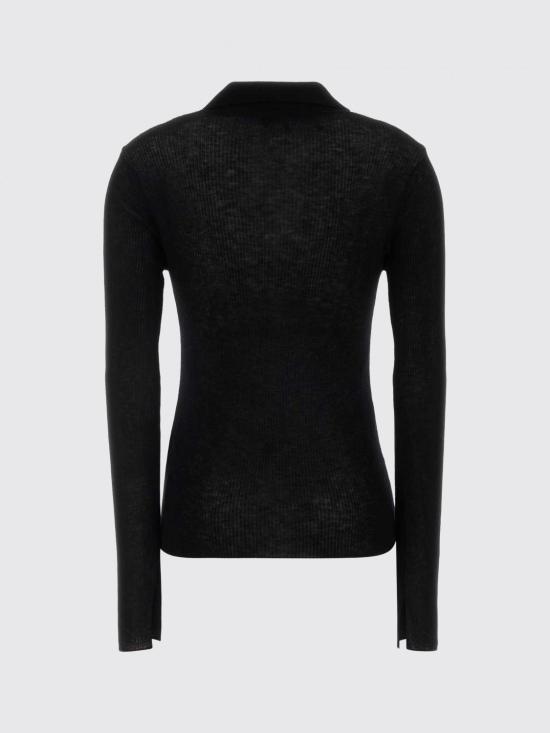 26SS 가니 폴로 티셔츠 A1070260 099 Black - GANNI