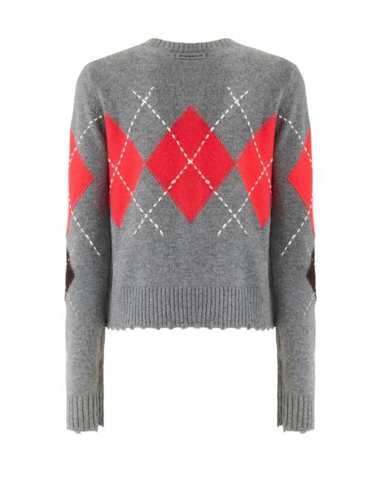 26FW 핑코 가디건 4142612 Grey - PINKO
