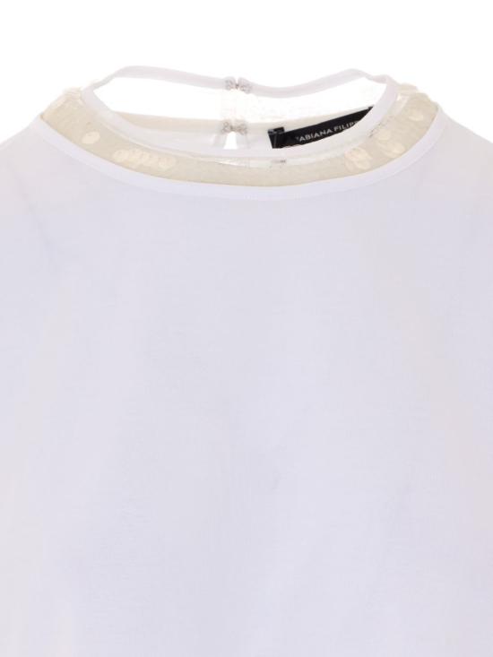 26SS 파비아나 필리피 반팔 티셔츠 JED266 F157L90521 BIANCO OTTICO - FABIANA FILIPPI