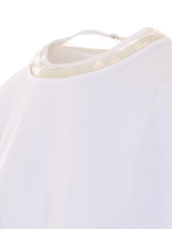 26SS 파비아나 필리피 반팔 티셔츠 JED266 F157L90521 BIANCO OTTICO - FABIANA FILIPPI