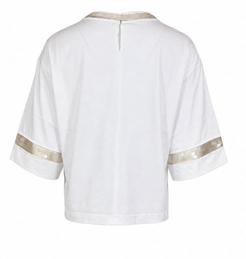 26SS 파비아나 필리피 반팔 티셔츠 JED266 F157L90521 BIANCO OTTICO - FABIANA FILIPPI