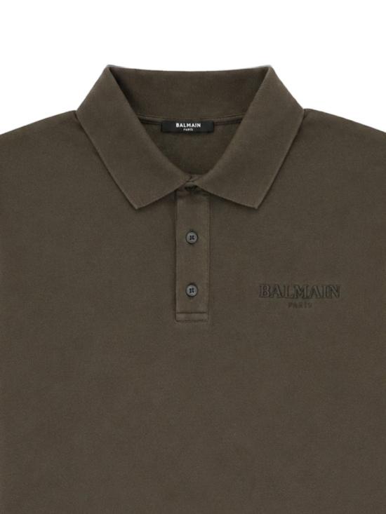 26FW 발망 폴로 티셔츠 HH1GB085BD73UMV Brown - BALMAIN