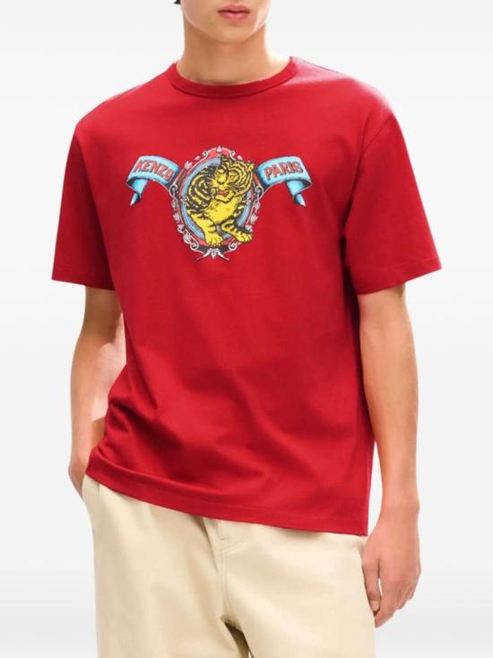 26FW 겐조 반팔 티셔츠 FG65TS2984SG 20 Red - KENZO