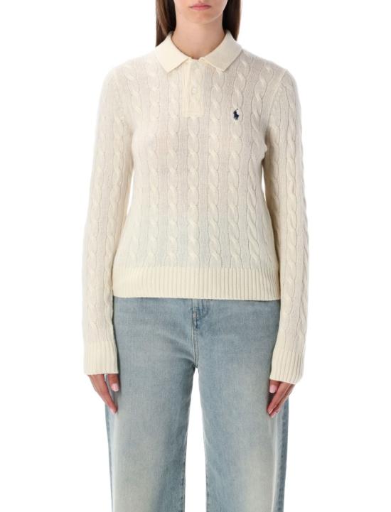 26FW 폴로 랄프로렌 케이블 폴로 니트 211972132001 Neutrals