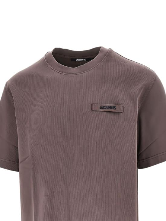 26FW 자크뮈스 그로그랭 로고 티셔츠 TSM00133 AJ00226 850 Brown - JACQUEMUS
