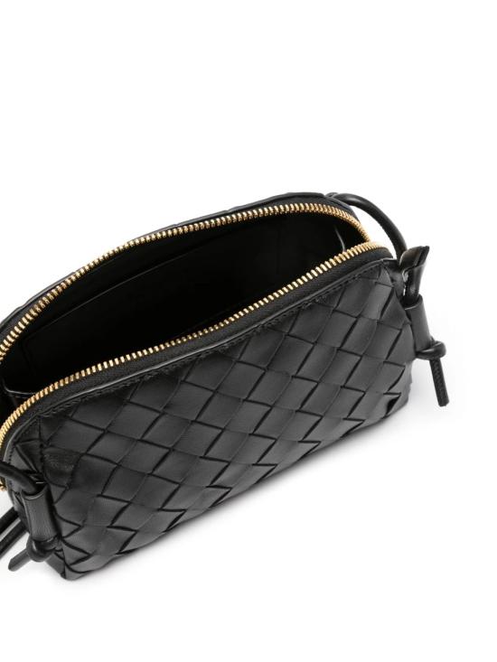  보테가베네타 인트레치아토 콘서트 파우치 794258 VCPP18425 Black gold - BOTTEGA VENETA