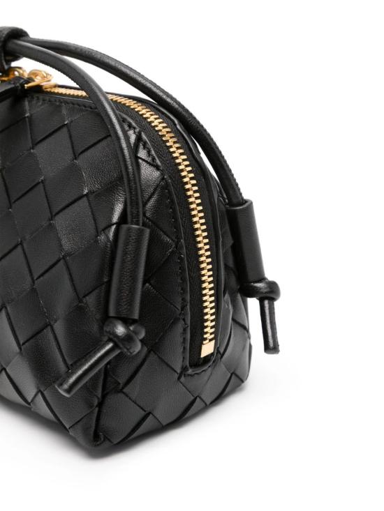  보테가베네타 인트레치아토 콘서트 파우치 794258 VCPP18425 Black gold - BOTTEGA VENETA