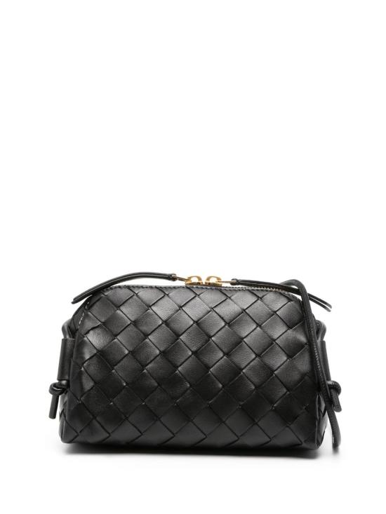  보테가베네타 인트레치아토 콘서트 파우치 794258 VCPP18425 Black gold - BOTTEGA VENETA