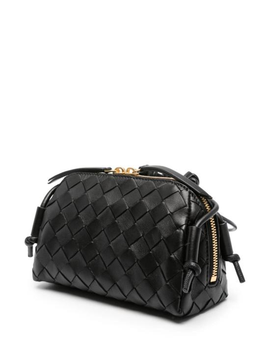  보테가베네타 인트레치아토 콘서트 파우치 794258 VCPP18425 Black gold - BOTTEGA VENETA
