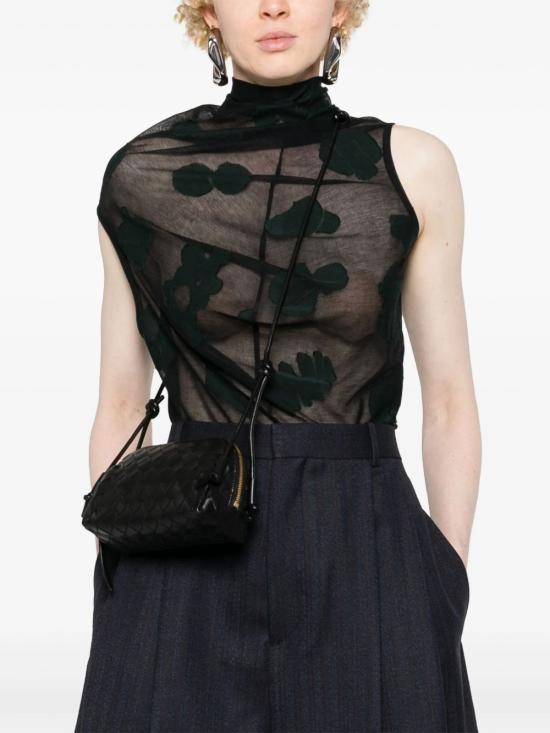  보테가베네타 인트레치아토 콘서트 파우치 794258 VCPP18425 Black gold - BOTTEGA VENETA