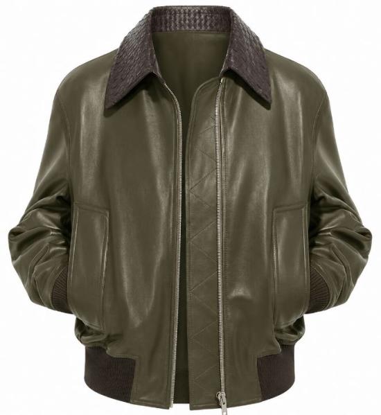 26FW 보테가베네타 가죽 자켓 874736 V61D03476 Wader green