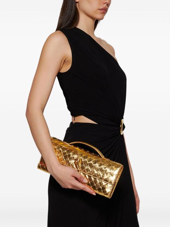 26FW 보테가베네타 클러치/파우치 741511 V4P128922 Gold - BOTTEGA VENETA
