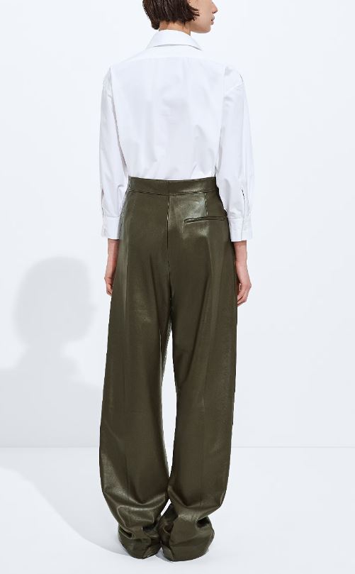 26FW 보테가베네타 스트레이트 팬츠 871519 V61D03476 Wader green - BOTTEGA VENETA