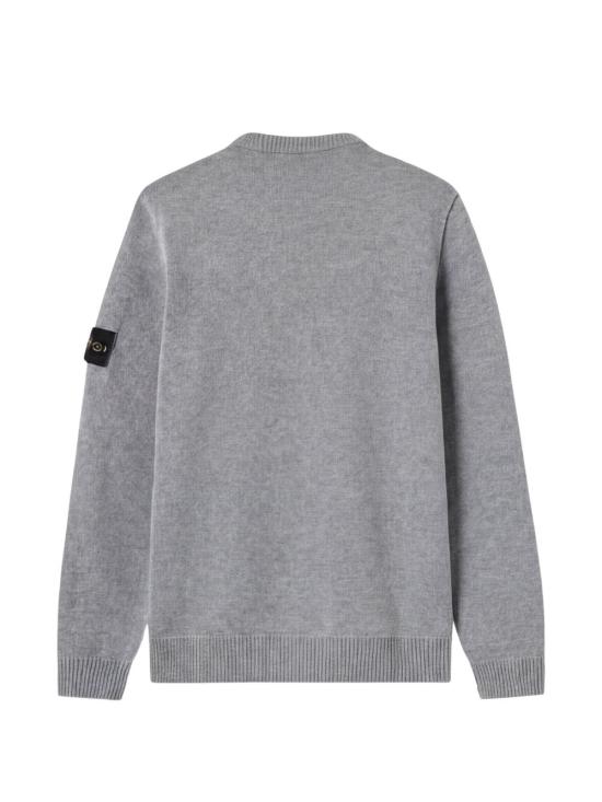 26FW 스톤 아일랜드 램스울 립드 트림 레귤러 핏 크루넥 점퍼 L2S155100072 S00A3V0M60 GREY MELANGE - STONE ISLAND