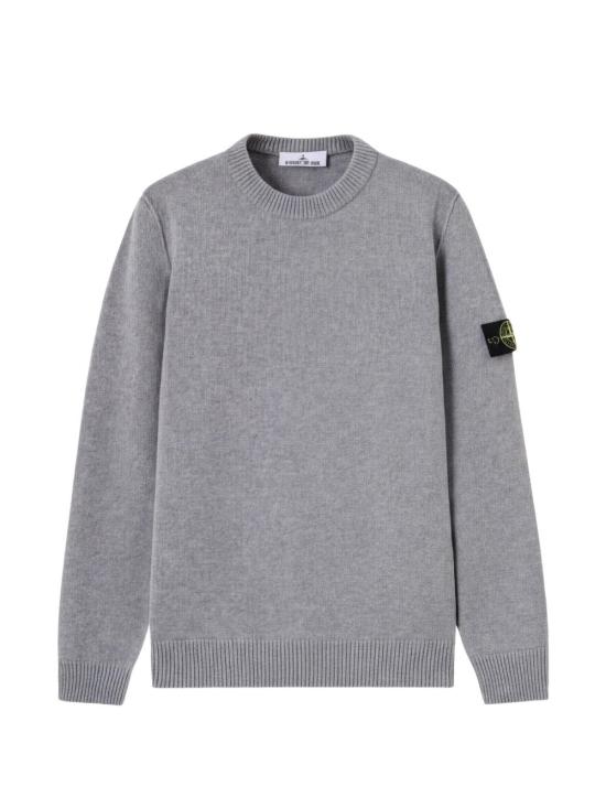 26FW 스톤 아일랜드 램스울 립드 트림 레귤러 핏 크루넥 점퍼 L2S155100072 S00A3V0M60 GREY MELANGE - STONE ISLAND
