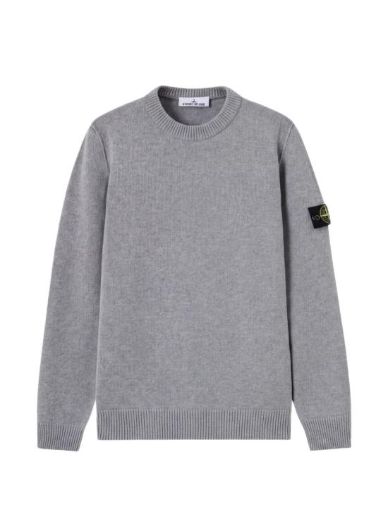 26FW 스톤 아일랜드 램스울 립드 트림 레귤러 핏 크루넥 점퍼 L2S155100072 S00A3V0M60 GREY MELANGE - STONE ISLAND