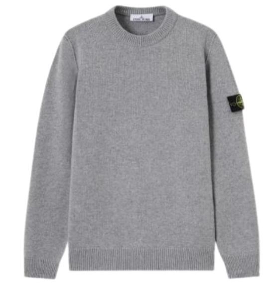 26FW 스톤 아일랜드 램스울 립드 트림 레귤러 핏 크루넥 점퍼 L2S155100072 S00A3V0M60 GREY MELANGE