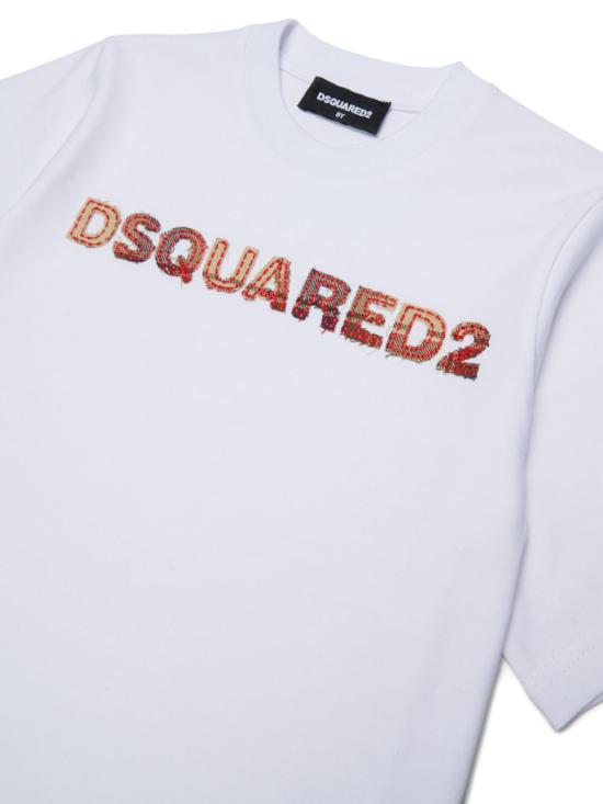 26FW [키즈] 디스퀘어드2 티셔츠 DQ3560D0AJ1 DQ100 BIANCO - DSQUARED2