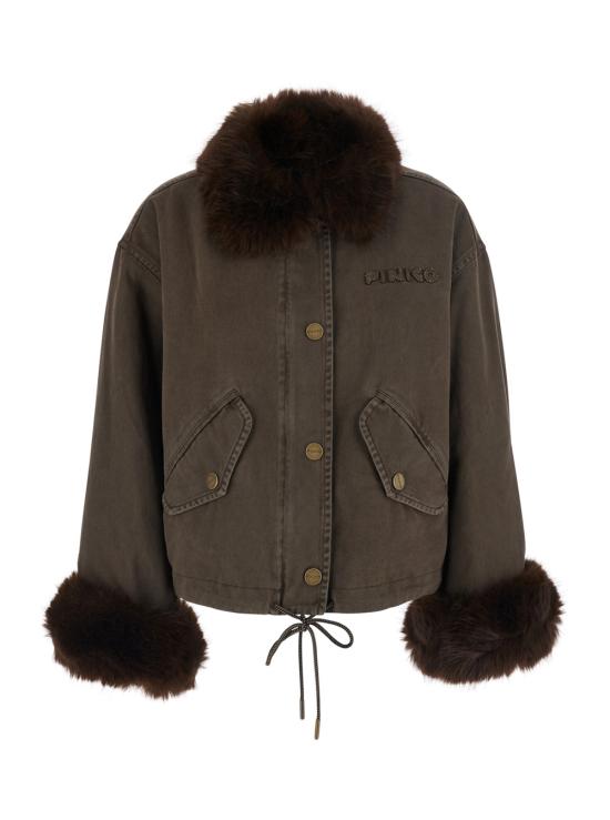 26FW 핑코 무스탕 107219A3GVL64 Brown