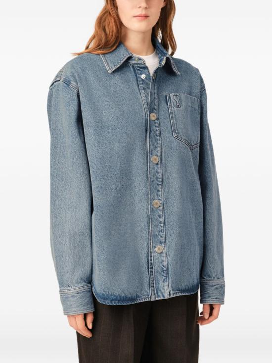 26FW 아미 데님 셔츠 UJK918 DE0046480 LIGHT BLUE - AMI