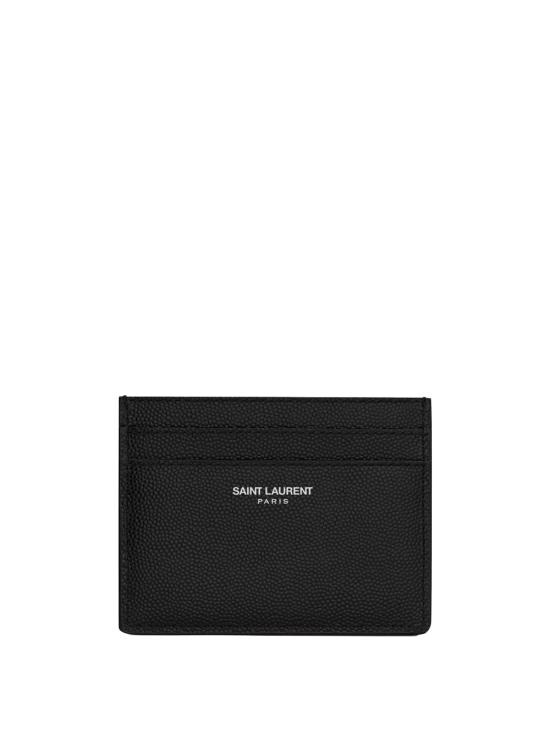 26FW 생로랑 그랑 드 뿌드르 엠보스드 레더 카드 케이스 375946 BTY0N 1000 NERO