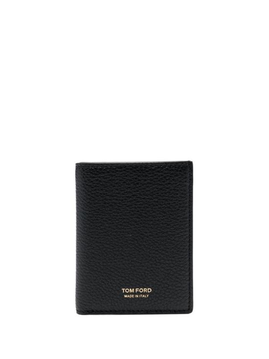 26FW 톰포드 그레인 레더 폴딩 카드 홀더 Y0279LCL158G NAA BLACK