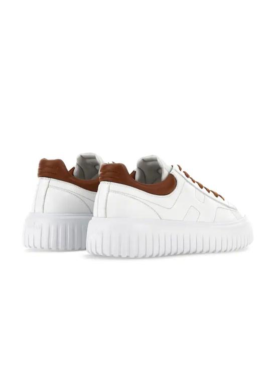 26SS 호간 H 스트라이프 스니커즈 HXM6450FC60LE9 0446 BIANCO CUOIO - HOGAN