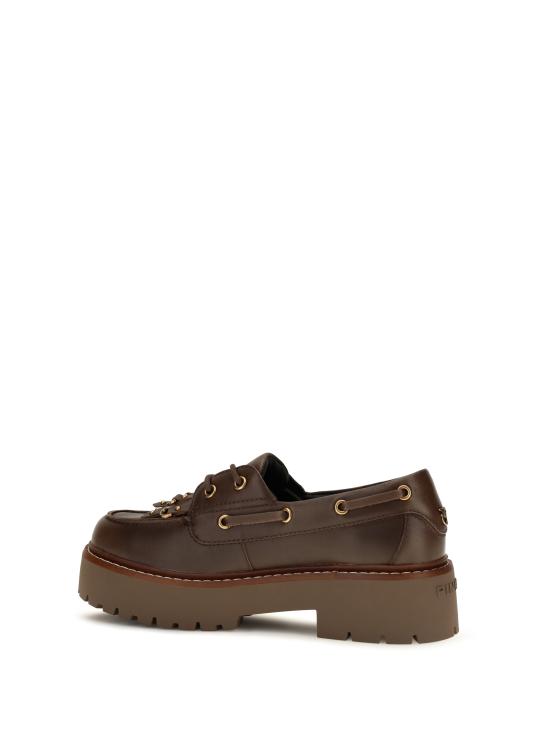 26FW 핑코 로퍼 SD0561P056 L72 BROWN - PINKO