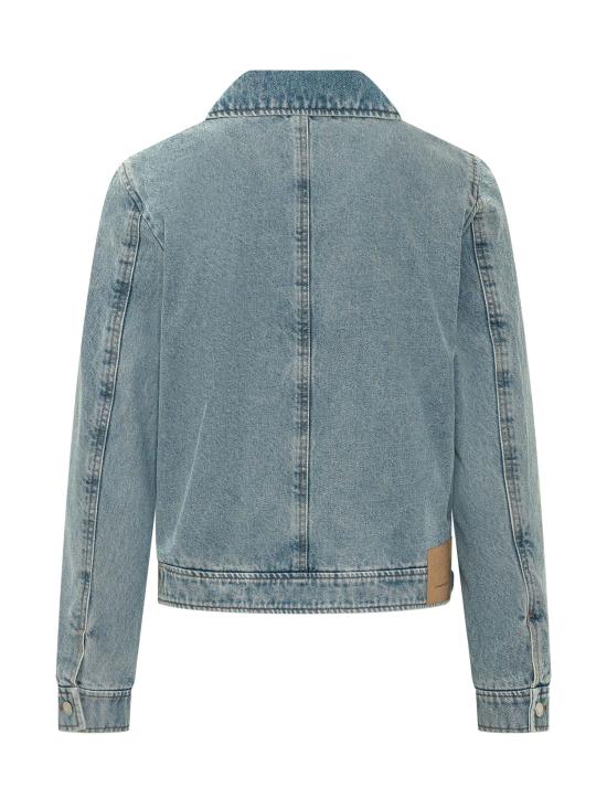 26FW 아미 스몰 하트 로고 코튼 지퍼 자켓 HJK835DE0046 480 USED BLUE - AMI