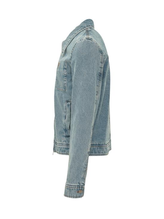26FW 아미 스몰 하트 로고 코튼 지퍼 자켓 HJK835DE0046 480 USED BLUE - AMI