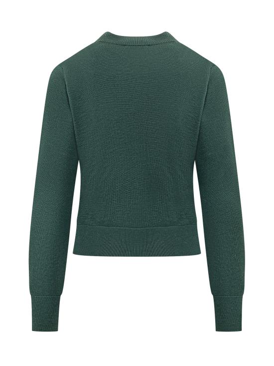26FW 아미 크루넥 울 가디건 FKC361001 A258 VERT BOUTEILLE - AMI