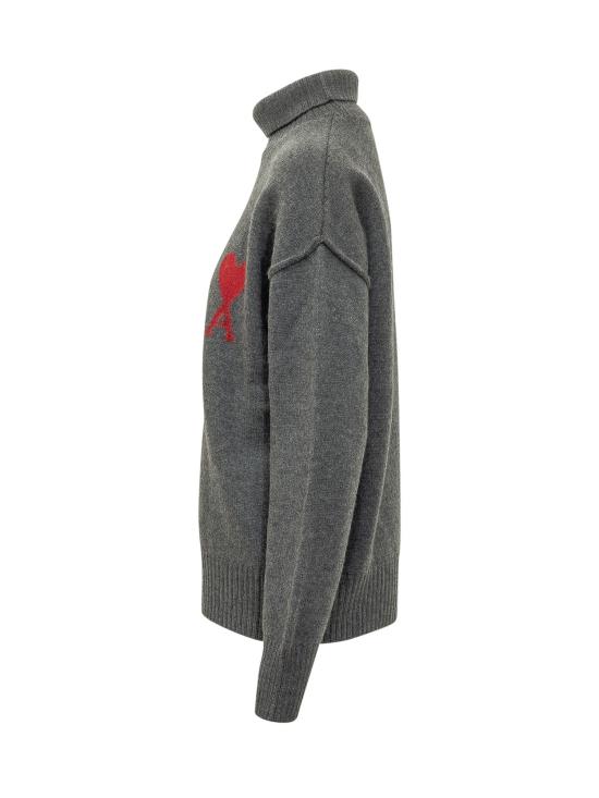 26FW 아미 ADC 터틀넥 스웨터 UKS839018 084 GRIS CHINE - AMI