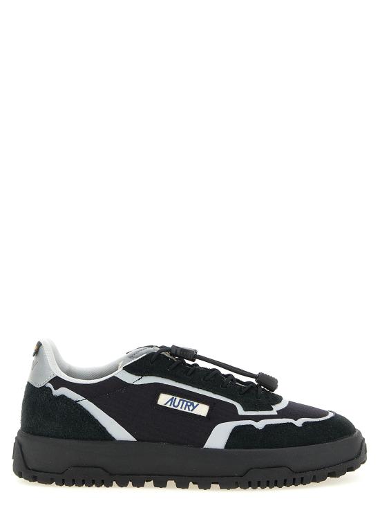 26FW 오트리 WILDPACE 로우 스니커즈 립스탑 나일론 가죽 LDLMMQ01 Black