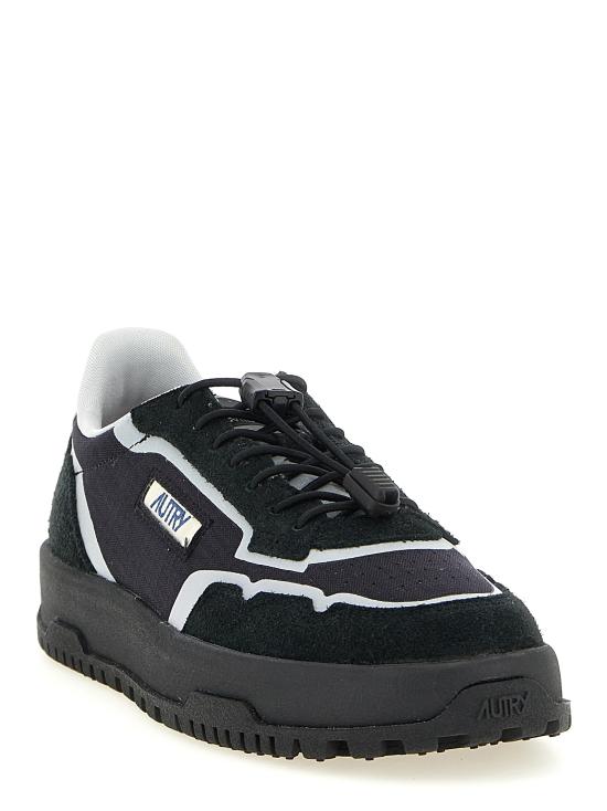 26FW 오트리 WILDPACE 로우 스니커즈 립스탑 나일론 가죽 LDLMMQ01 Black - AUTRY