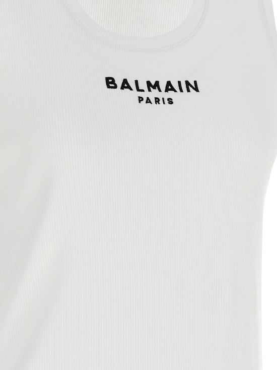 26FW 발망 탑 HF1EB075BD10GAB White - BALMAIN