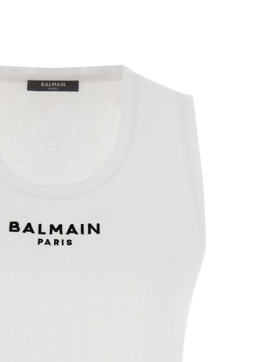26FW 발망 탑 HF1EB075BD10GAB White - BALMAIN