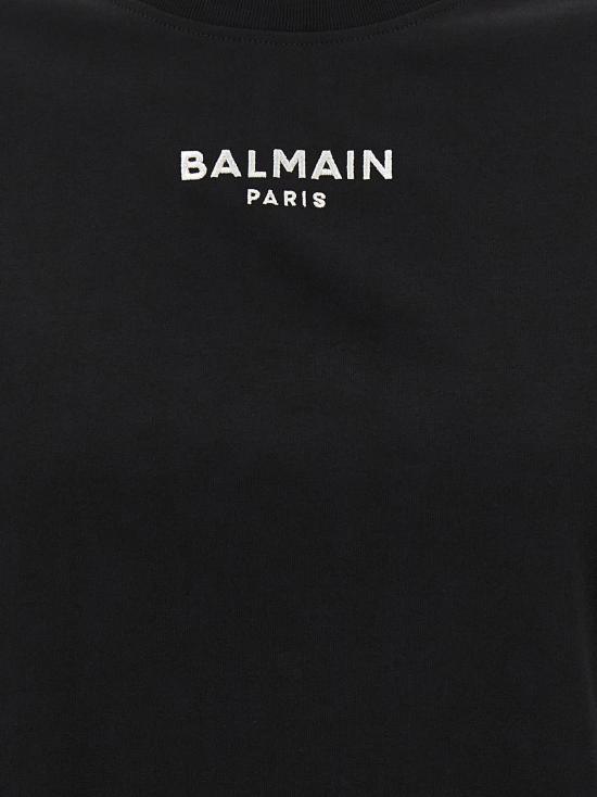 26FW 발망 탑 HF1EE145BD10EAB Black - BALMAIN