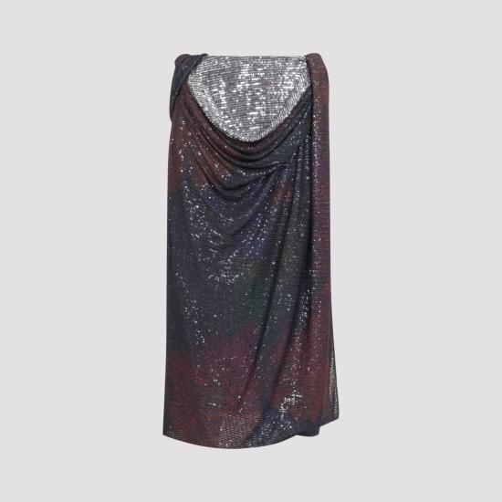 26FW 마르지엘라 미디 스커트 S51MI0017 M20263 001S BLUE BURGUNDY