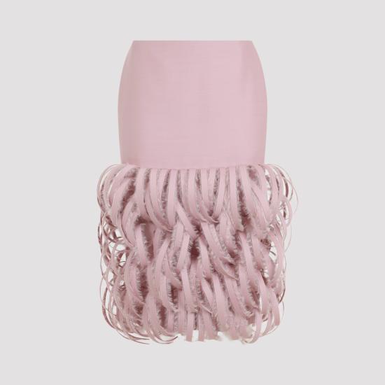 26SS 발렌시아가 미디 스커트 872895 TURB8 5663 DUSTY PINK