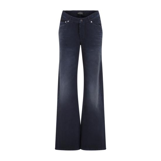 26SS 발렌시아가 커브드 Waist 팬츠 848019 TTW64 8074 NAVY DIRTY DARK BLUE - BALENCIAGA