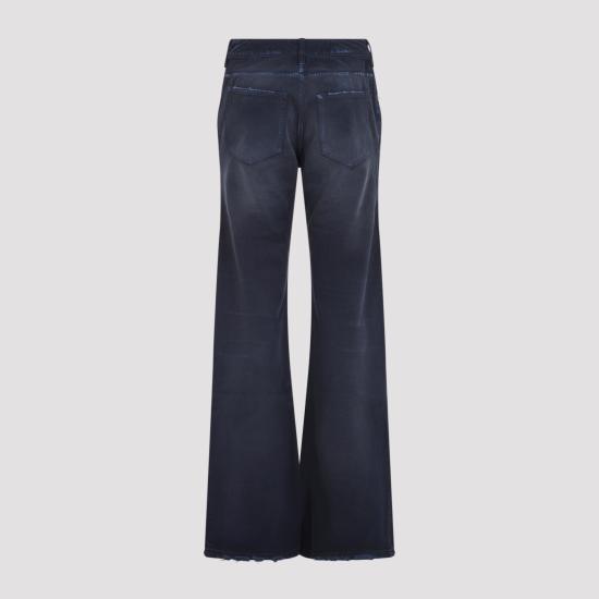 26SS 발렌시아가 커브드 Waist 팬츠 848019 TTW64 8074 NAVY DIRTY DARK BLUE - BALENCIAGA