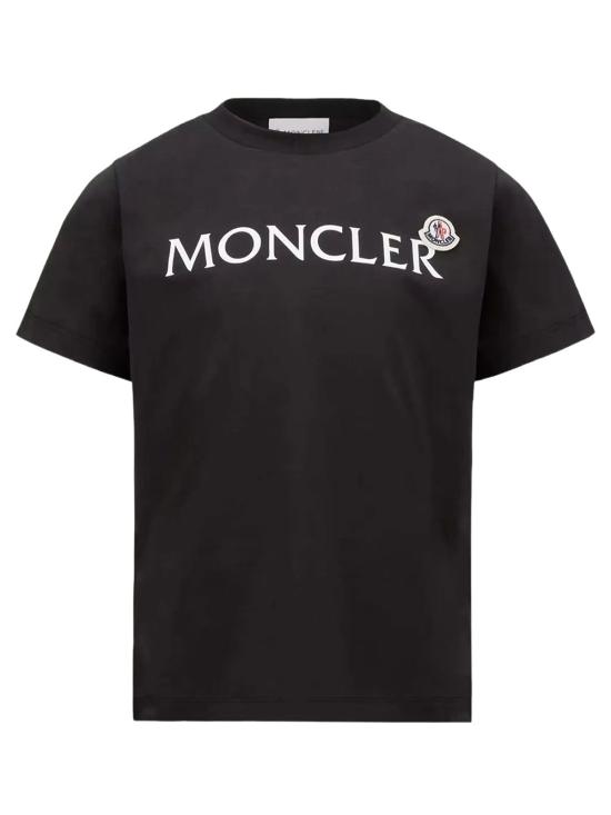 26FW [키즈] 몽클레어 티셔츠 L29548C00014 89AFV 999 BLACK