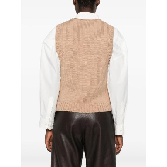 26FW 라몬스 민소매 티셔츠 LMRS07KNT3303 CAMEL NEUTRALS - LAMRONS