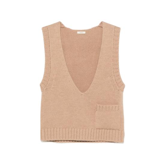 26FW 라몬스 민소매 티셔츠 LMRS07KNT3303 CAMEL NEUTRALS