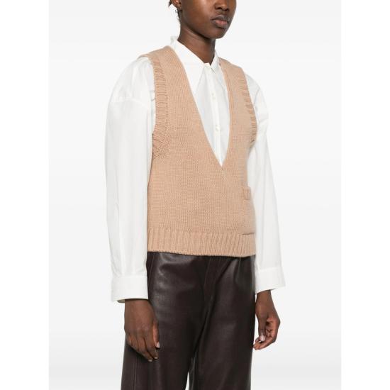 26FW 라몬스 민소매 티셔츠 LMRS07KNT3303 CAMEL NEUTRALS - LAMRONS